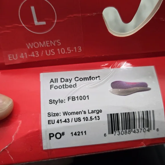 Womens Dansko All-day Comfort Insoles With Trimmable Footbed Size Large (10.5-13 - Picture 5 of 9